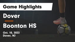 Dover  vs Boonton HS Game Highlights - Oct. 10, 2022