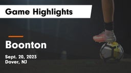  vs Boonton  Game Highlights - Sept. 20, 2023
