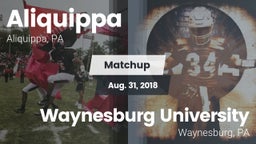 Matchup: Aliquippa vs. Waynesburg University 2018
