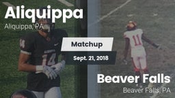 Matchup: Aliquippa vs. Beaver Falls  2018