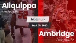 Matchup: Aliquippa vs. Ambridge  2020