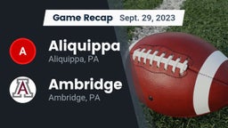 Recap: Aliquippa  vs. Ambridge  2023