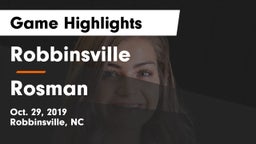 Robbinsville  vs Rosman  Game Highlights - Oct. 29, 2019