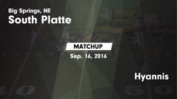 Matchup: South Platte vs. Hyannis 2016