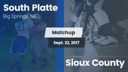 Matchup: South Platte vs. Sioux County 2017