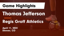 Thomas Jefferson  vs Regis Groff Athletics Game Highlights - April 11, 2024
