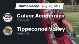 Recap: Culver Academies vs. Tippecanoe Valley  2017