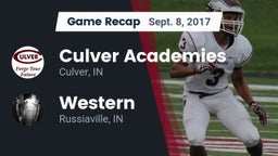 Recap: Culver Academies vs. Western  2017