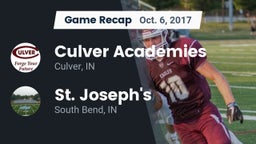 Recap: Culver Academies vs. St. Joseph's  2017
