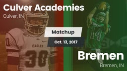 Matchup: Culver Academies vs. Bremen  2017