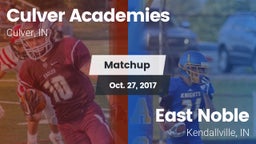 Matchup: Culver Academies vs. East Noble  2017