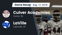 Recap: Culver Academies vs. LaVille  2018
