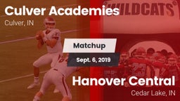 Matchup: Culver Academies vs. Hanover Central  2019