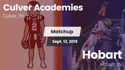 Matchup: Culver Academies vs. Hobart  2019