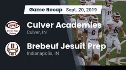 Recap: Culver Academies vs. Brebeuf Jesuit Prep  2019