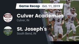Recap: Culver Academies vs. St. Joseph's  2019