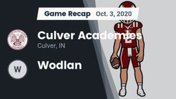 Recap: Culver Academies vs. Wodlan  2020