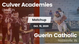 Matchup: Culver Academies vs. Guerin Catholic  2020