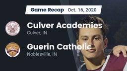 Recap: Culver Academies vs. Guerin Catholic  2020