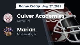 Recap: Culver Academies vs. Marian  2021
