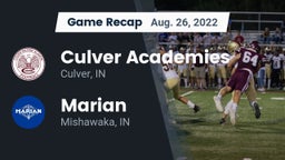 Recap: Culver Academies vs. Marian  2022
