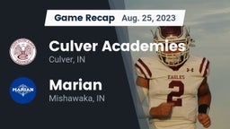 Recap: Culver Academies vs. Marian  2023