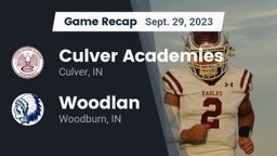 Recap: Culver Academies vs. Woodlan  2023
