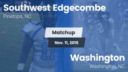 Matchup: Southwest Edgecombe vs. Washington  2016