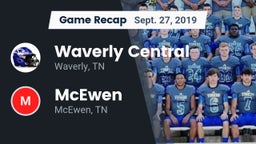 Recap: Waverly Central  vs. McEwen  2019