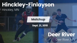 Matchup: Hinckley-Finlayson vs. Deer River  2018