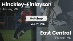 Matchup: Hinckley-Finlayson vs. East Central  2018