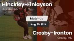 Matchup: Hinckley-Finlayson vs. Crosby-Ironton  2019
