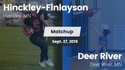 Matchup: Hinckley-Finlayson vs. Deer River  2019