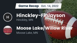 Recap: Hinckley-Finlayson  vs. Moose Lake/Willow River  2022