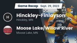 Recap: Hinckley-Finlayson  vs. Moose Lake/Willow River  2023
