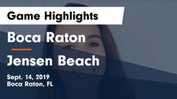 Boca Raton  vs Jensen Beach  Game Highlights - Sept. 14, 2019