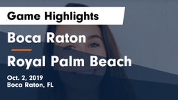 Boca Raton  vs Royal Palm Beach Game Highlights - Oct. 2, 2019