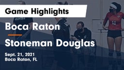 Boca Raton  vs Stoneman Douglas Game Highlights - Sept. 21, 2021