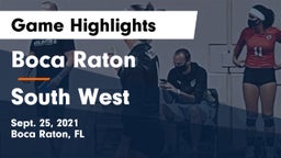 Boca Raton  vs South West Game Highlights - Sept. 25, 2021