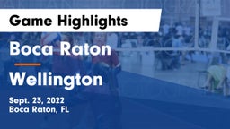 Boca Raton  vs Wellington  Game Highlights - Sept. 23, 2022