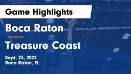 Boca Raton  vs Treasure Coast Game Highlights - Sept. 23, 2022
