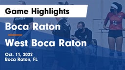 Boca Raton  vs West Boca Raton  Game Highlights - Oct. 11, 2022