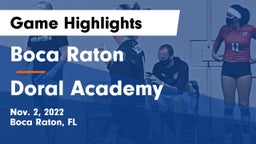 Boca Raton  vs Doral Academy  Game Highlights - Nov. 2, 2022