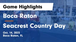 Boca Raton  vs Seacrest Country Day Game Highlights - Oct. 14, 2023
