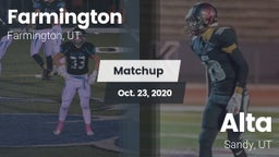 Matchup: Farmington High Scho vs. Alta  2020