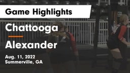 Chattooga  vs Alexander  Game Highlights - Aug. 11, 2022
