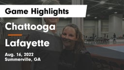 Chattooga  vs Lafayette  Game Highlights - Aug. 16, 2022