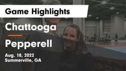 Chattooga  vs Pepperell  Game Highlights - Aug. 18, 2022
