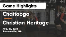 Chattooga  vs Christian Heritage Game Highlights - Aug. 29, 2022