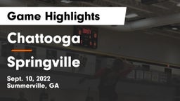 Chattooga  vs Springville  Game Highlights - Sept. 10, 2022
